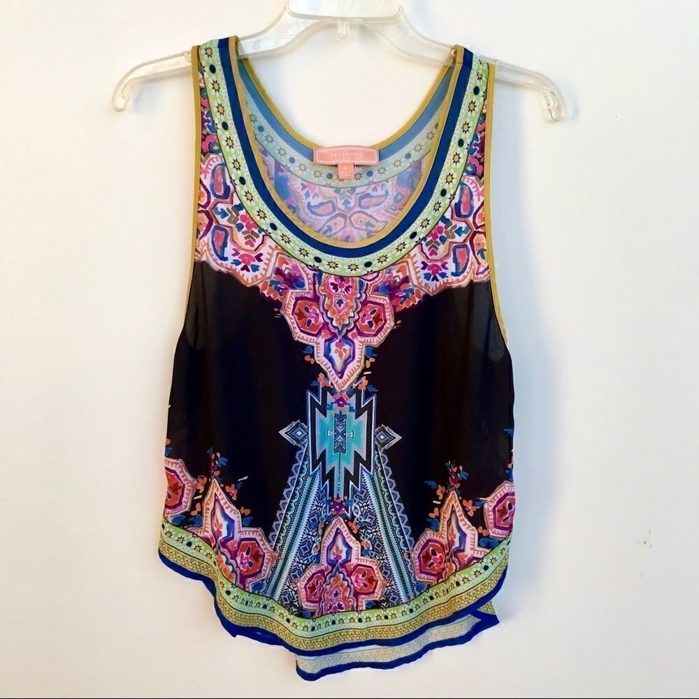 Peach Puff spring summer tank top small
